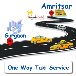 Premium one-way taxi service from Amritsar to Gurgaon – Clean cabs by Punjabi Cab