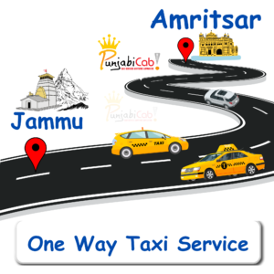 One-way taxi from Amritsar to Jammu – AC cars, verified drivers, and 24x7 support by Punjabi Cab.