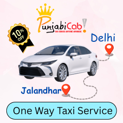 Comfortable Delhi to Jalandhar taxi service with Punjabi Cab - AC cabs, professional drivers